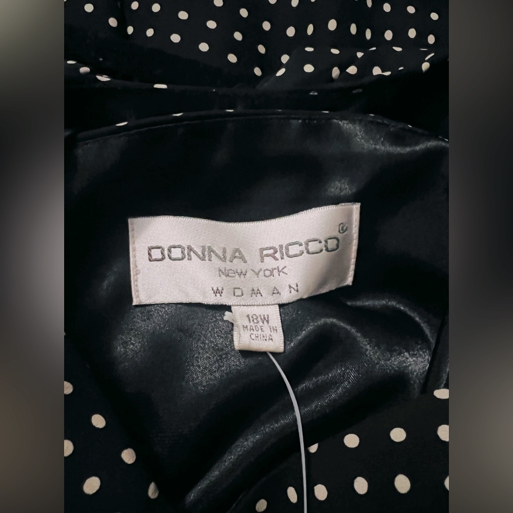 Donna Ricco Polk Dot Silk Dress - Picture 2 of 5